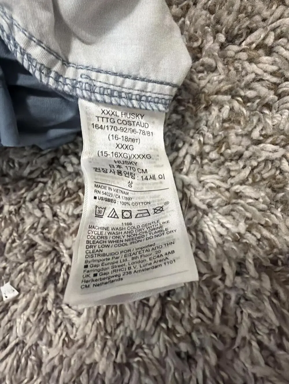GAP Kids Boys Pull on Twill Shorts XXXL Husky Light Gray